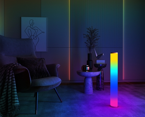 Smart Cylindrical Floor Light