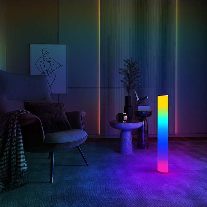 Smart Cylindrical Floor Light